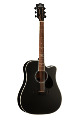 Gitara akustyczna firmy KEPMA D1C BKM (czarny mat)
