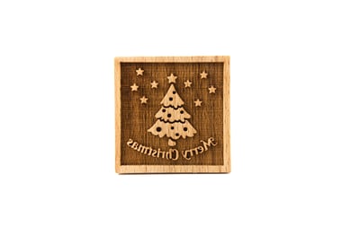MERRY CHRISTMAS - stempel grawerowany do ciasta, rozmiar 55 x 55 mm