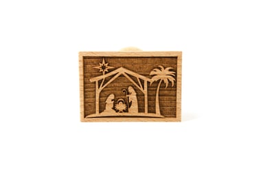 SZOPKA BOŻONARODZENIOWA- stempel grawerowany do ciasta, rozmiar 50 x 70 mm