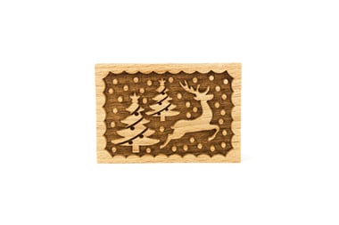 ŚWIĄTECZNY RENIFER - stempel grawerowany do ciasta, rozmiar 50 x 70 mm