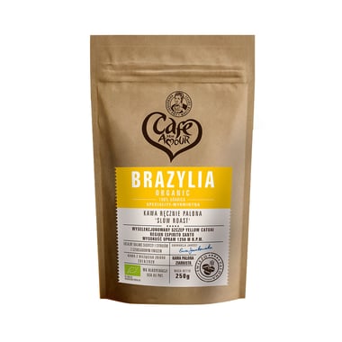 Kawa ziarnista ręcznie palona 100% Arbica Brazylia 250 g