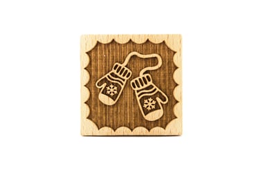 ZIMOWE RĘKAWICE - stempel grawerowany do ciasta, rozmiar 55 x 55 mm