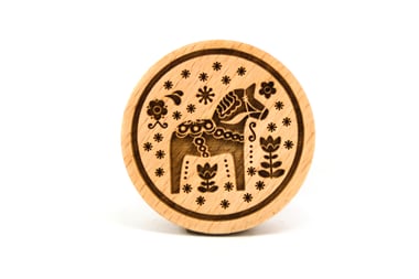 FOLK SZWEDZKI - stempel grawerowany do ciasta, rozmiar 60 x 60 mm